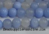 CAG9446 15.5 inches 6mm round blue agate beads wholesale