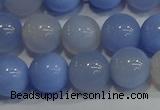 CAG9447 15.5 inches 8mm round blue agate beads wholesale