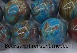 CAG9477 15.5 inches 16mm round blue crazy lace agate beads