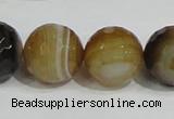 CAG951 16 inches 20mm faceted round madagascar agate gemstone beads