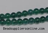 CAG953 15.5 inches 6mm round green agate gemstone beads wholesale