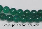 CAG954 15.5 inches 8mm round green agate gemstone beads wholesale