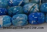 CAG9549 15.5 inches 13*18mm drum dragon veins agate beads