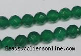 CAG955 15.5 inches 8mm faceted round green agate gemstone beads