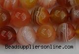 CAG9563 15.5 inches 10mm round red botswana agate gemstone beads