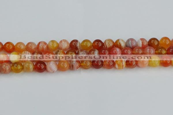 CAG9563 15.5 inches 10mm round red botswana agate gemstone beads