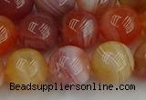 CAG9564 15.5 inches 12mm round red botswana agate gemstone beads