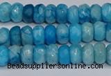 CAG9577 15.5 inches 4*6mm faceted rondelle crazy lace agate beads