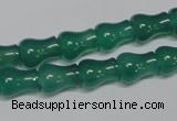 CAG959 15.5 inches 9*11mm vase-shaped green agate gemstone beads