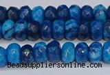 CAG9593 15.5 inches 5*8mm faceted rondelle crazy lace agate beads