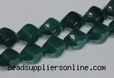 CAG960 15.5 inches 8*10mm twisted rice green agate gemstone beads