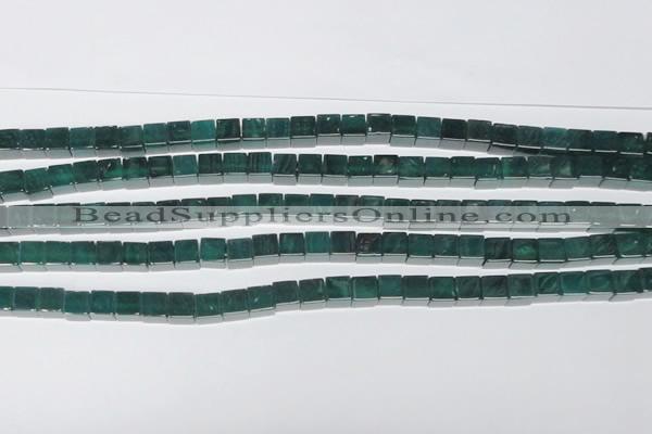 CAG961 15.5 inches 8*8mm cube green agate gemstone beads wholesale