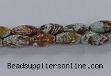 CAG9610 15.5 inches 6*12mm rice ocean agate gemstone beads