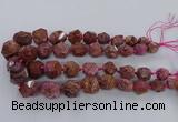 CAG9615 15.5 inches 10*12mm - 20*25mm faceted nuggets ocean agate beads