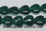 CAG962 15.5 inches 12*12mm heart green agate gemstone beads wholesale