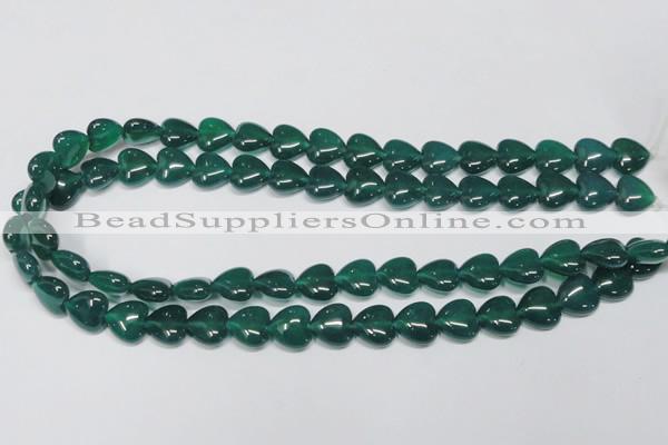 CAG962 15.5 inches 12*12mm heart green agate gemstone beads wholesale