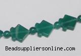 CAG963 15.5 inches 10*10mm fish green agate gemstone beads wholesale