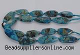 CAG9650 15.5 inches 20*40mm - 20*45mm freeform ocean agate beads