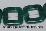 CAG968 15.5 inches 25*25mm square green agate gemstone beads wholesale