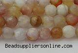 CAG9718 15.5 inches 4mm faceted round colorful agate beads