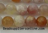 CAG9720 15.5 inches 8mm faceted round colorful agate beads wholesale