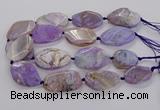 CAG9758 15.5 inches 30*35mm - 35*45mm faceted freeform agate beads