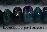 CAG9767 15.5 inches 8*16mm faceted rondelle agate gemstone beads