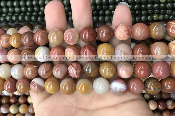 CAG9808 15.5 inches 12mm round wood agate beads wholesale