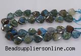 CAG9820 18*20mm - 25*30mm faceted freefrom dragon veins agate beads