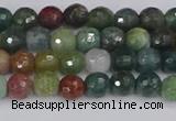 CAG9830 15.5 inches 4mm faceted round Indian agate beads