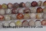 CAG9860 15.5 inches 4mm faceted round Mexican crazy lace agate beads