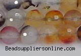 CAG9891 15.5 inches 8mm faceted round dendritic agate beads