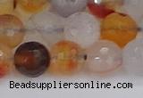 CAG9892 15.5 inches 10mm faceted round dendritic agate beads