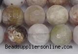 CAG9899 15.5 inches 10mm faceted round parrel dendrite agate beads