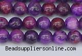 CAG9918 15.5 inches 6mm round purple crazy lace agate beads