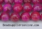 CAG9926 15.5 inches 8mm round fuchsia crazy lace agate beads