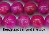 CAG9927 15.5 inches 10mm round fuchsia crazy lace agate beads