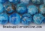 CAG9934 15.5 inches 10mm round blue crazy lace agate beads