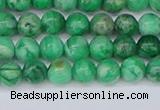 CAG9938 15.5 inches 4mm round green crazy lace agate beads