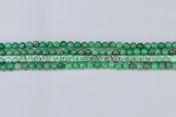 CAG9938 15.5 inches 4mm round green crazy lace agate beads