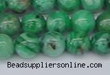 CAG9941 15.5 inches 10mm round green crazy lace agate beads