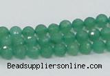 CAJ02 15.5 inches 6mm faceted round green aventurine jade beads