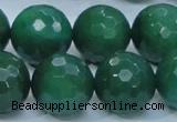 CAJ08 15.5 inches 20mm faceted round green aventurine jade beads