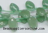 CAJ11 15.5 inches 10*12mm horse eye green aventurine jade beads