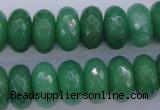 CAJ18 15.5 inches 8*16mm faceted rondelle green aventurine beads