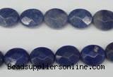 CAJ580 15.5 inches 10*12mm faceted oval blue aventurine beads wholesale