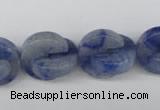 CAJ584 15.5 inches 16*16mm curved moon blue aventurine beads wholesale