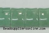 CAJ61 15.5 inches 22*30mm flat bamboo green aventurine jade beads