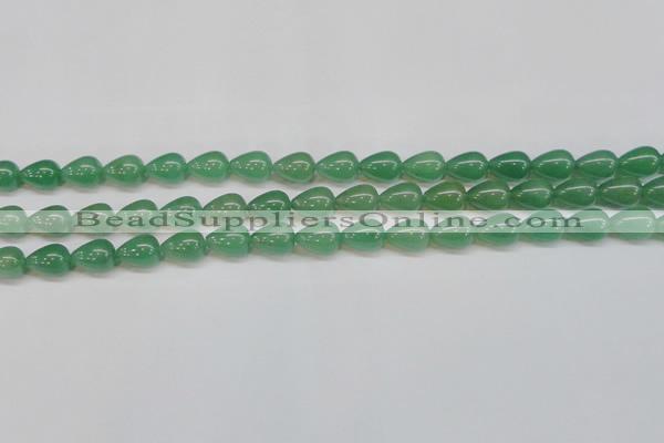 CAJ632 15.5 inches 10*14mm teardrop green aventurine beads