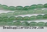 CAJ641 15.5 inches 5*8mm rice green aventurine beads